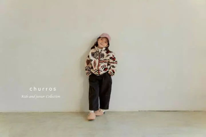 Churros - Korean Children Fashion - #kidsshorts - Fleece Zip-up - 9