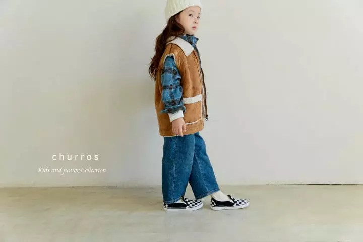 Churros - Korean Children Fashion - #kidsstore - Winter Wide Jeans - 8