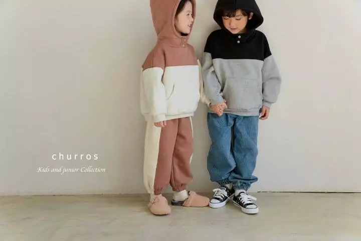 Churros - Korean Children Fashion - #kidsstore - Color Fleece Hoody - 8