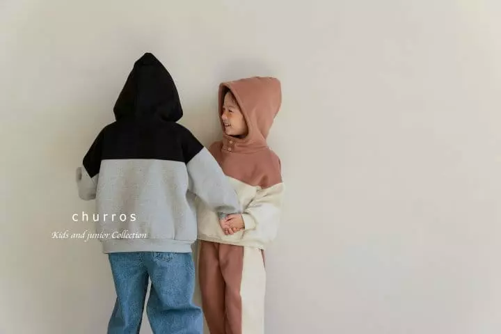 Churros - Korean Children Fashion - #kidzfashiontrend - Color Fleece Hoody - 9
