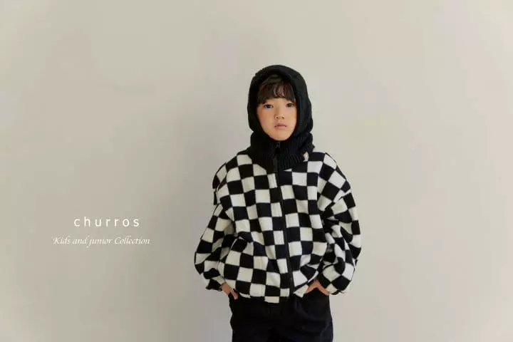Churros - Korean Children Fashion - #kidzfashiontrend - Knit Zipper Baraclave