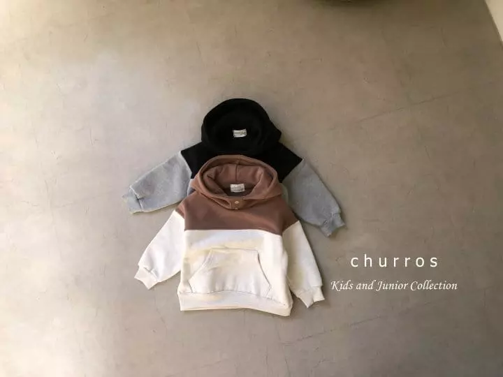 Churros - Korean Children Fashion - #littlefashionista - Color Fleece Hoody - 11