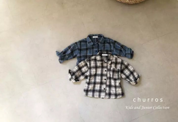 Churros - Korean Children Fashion - #magicofchildhood - Mio Check Shirt - 7