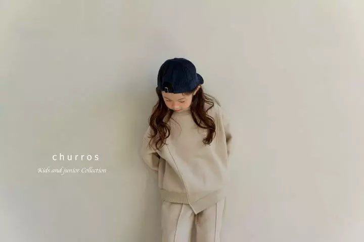 Churros - Korean Children Fashion - #minifashionista - Unbal Fleece Sweatshirt