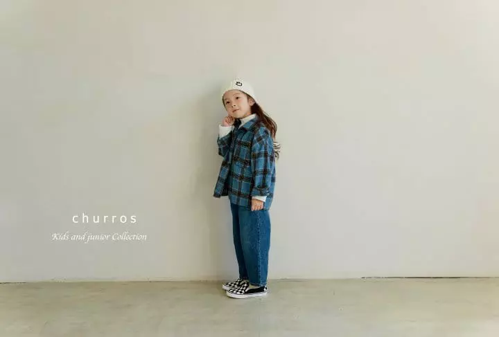 Churros - Korean Children Fashion - #minifashionista - Mio Check Shirt - 8