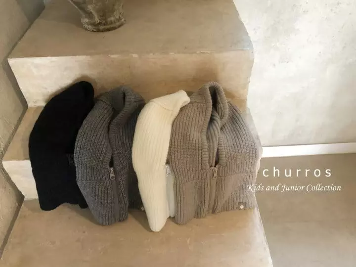 Churros - Korean Children Fashion - #minifashionista - Knit Zipper Baraclave - 5