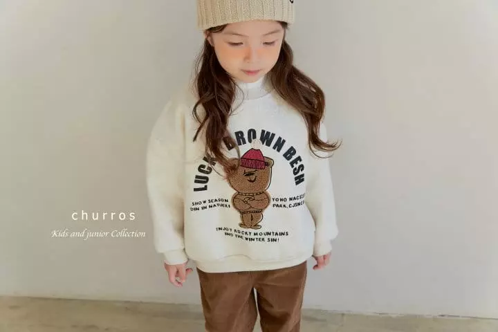 Churros - Korean Children Fashion - #minifashionista - Bookle Bear Sweatshirt