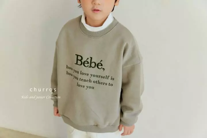 Churros - Korean Children Fashion - #prettylittlegirls - Bebe Embroidery Sweatshirt - 5