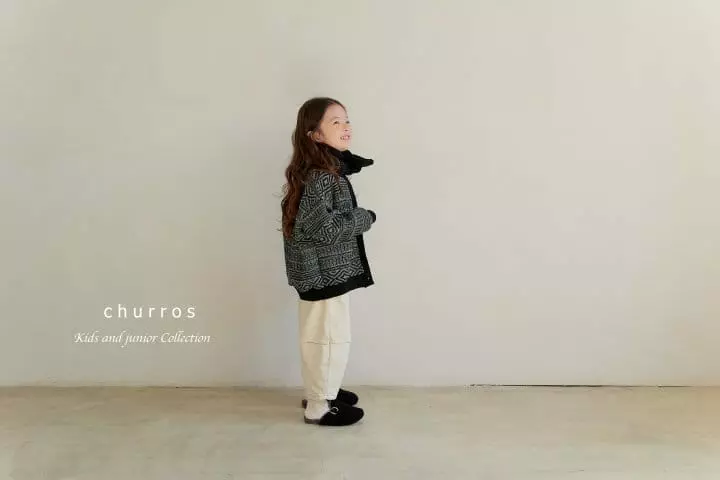 Churros - Korean Children Fashion - #prettylittlegirls - Jacquard Cardigan - 3