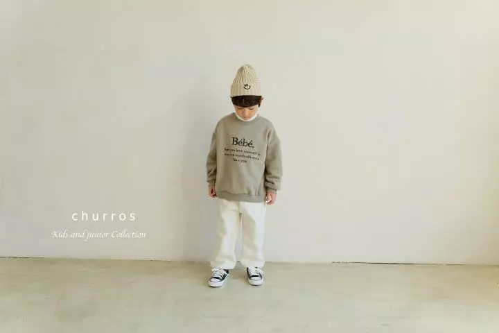 Churros - Korean Children Fashion - #todddlerfashion - Bebe Embroidery Sweatshirt - 6