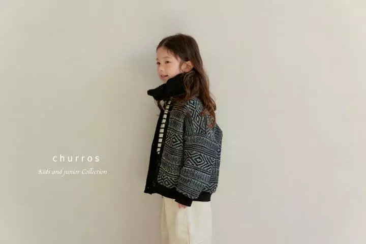 Churros - Korean Children Fashion - #prettylittlegirls - Jacquard Cardigan - 4