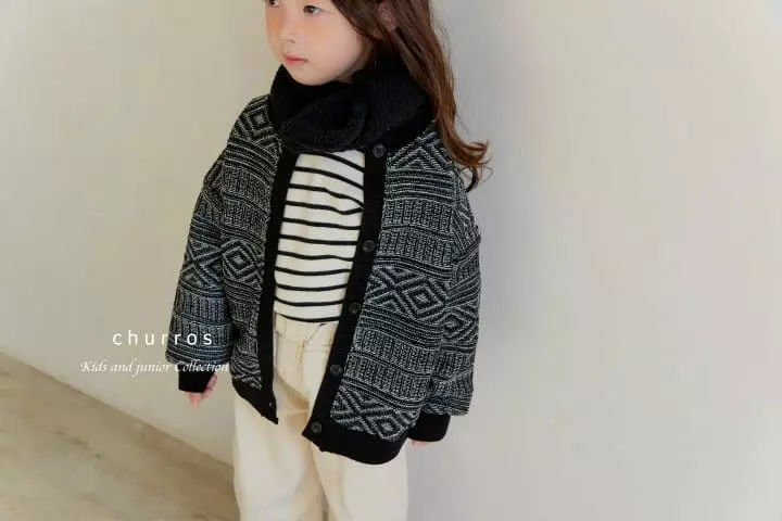 Churros - Korean Children Fashion - #toddlerclothing - Jacquard Cardigan - 5