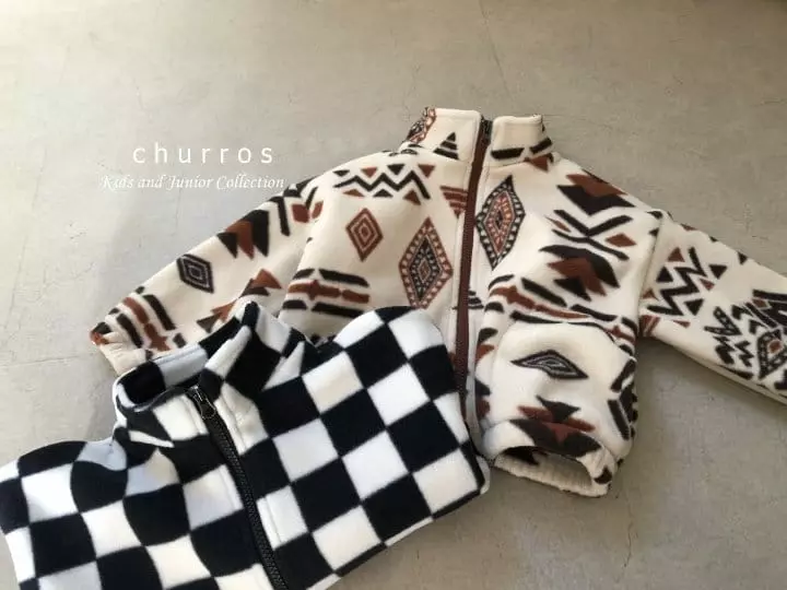 Churros - Korean Children Fashion - #toddlerclothing - Fleece Zip-up - 2