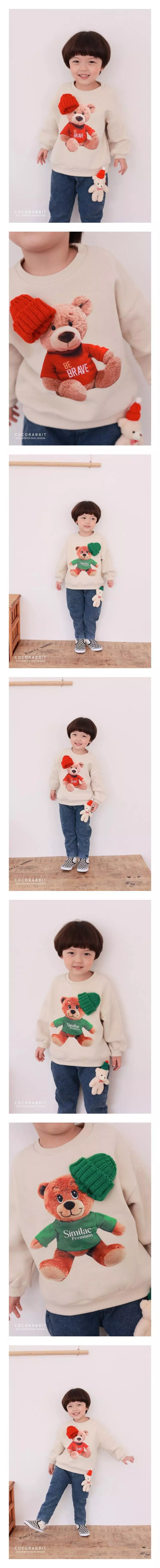 Coco Rabbit - Korean Children Fashion - #kidsshorts - Bear Sweatshirt