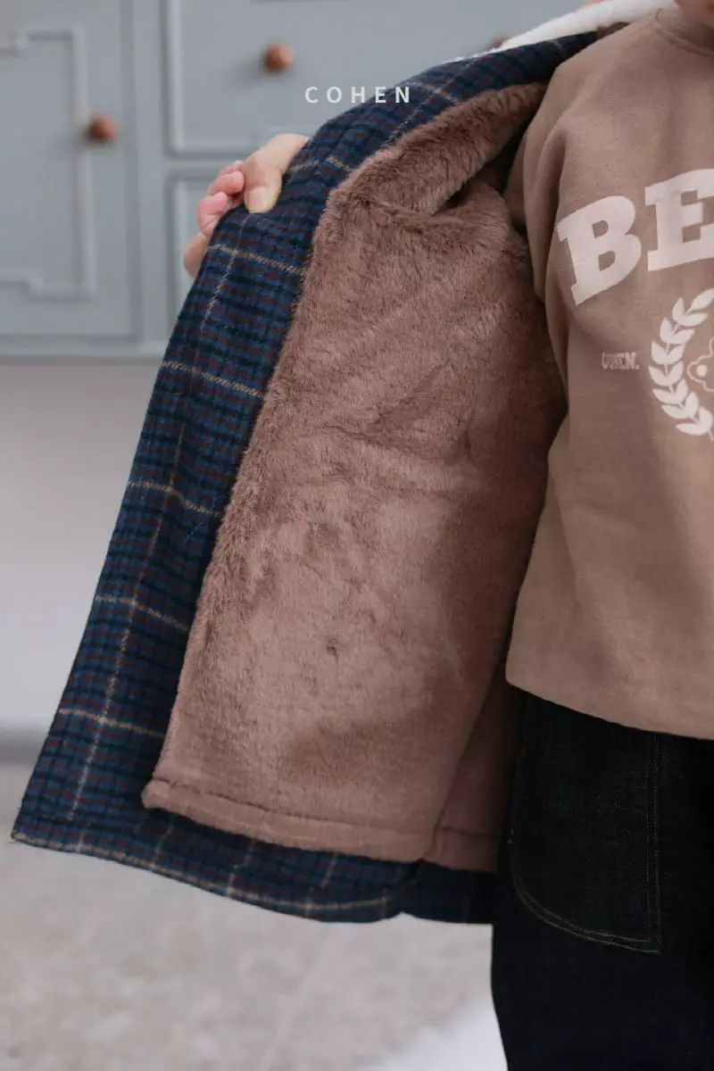 Cohen - Korean Children Fashion - #Kfashion4kids - Check Coat - 5