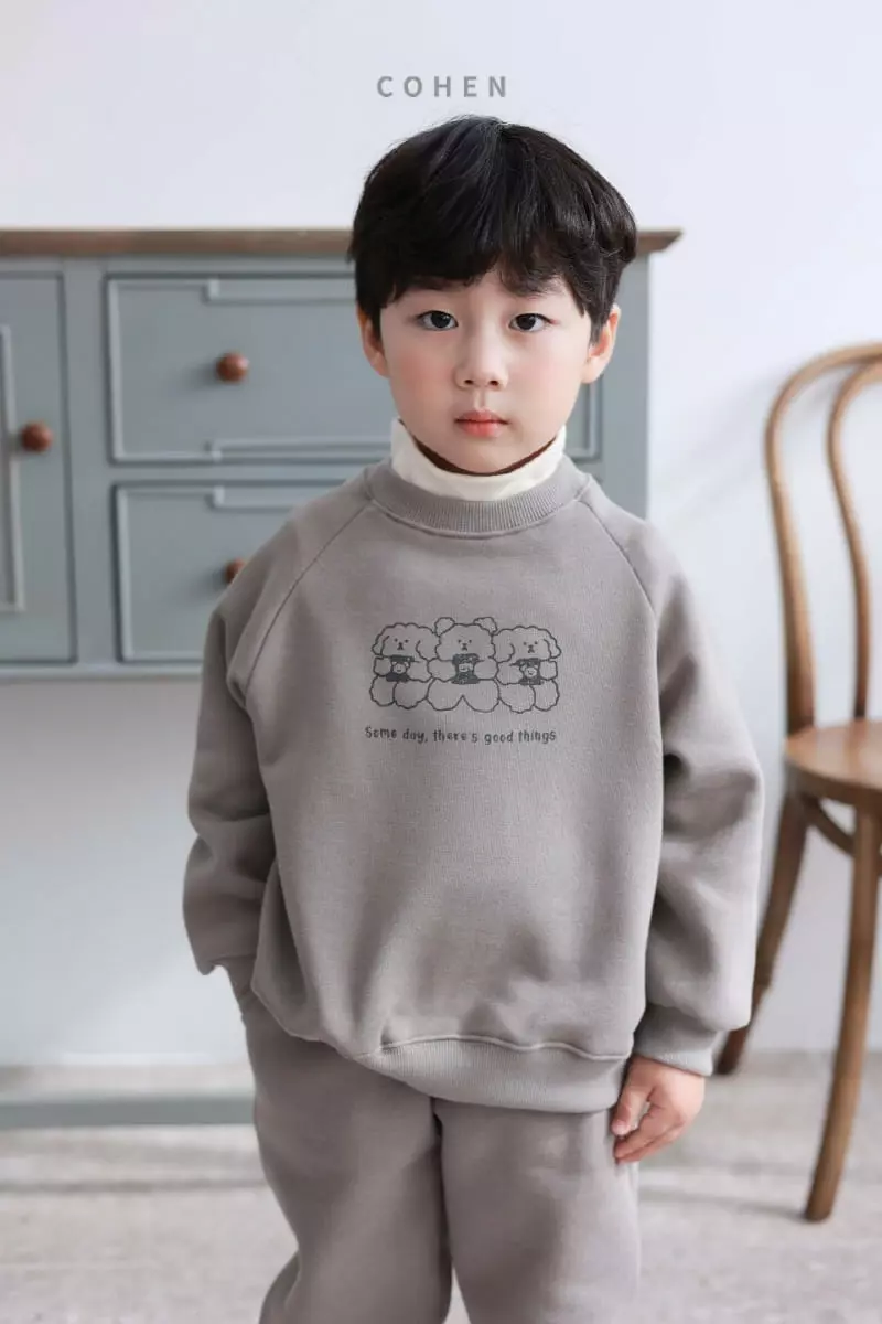 Cohen - Korean Children Fashion - #Kfashion4kids - Three Bears Top Bottom Set - 3