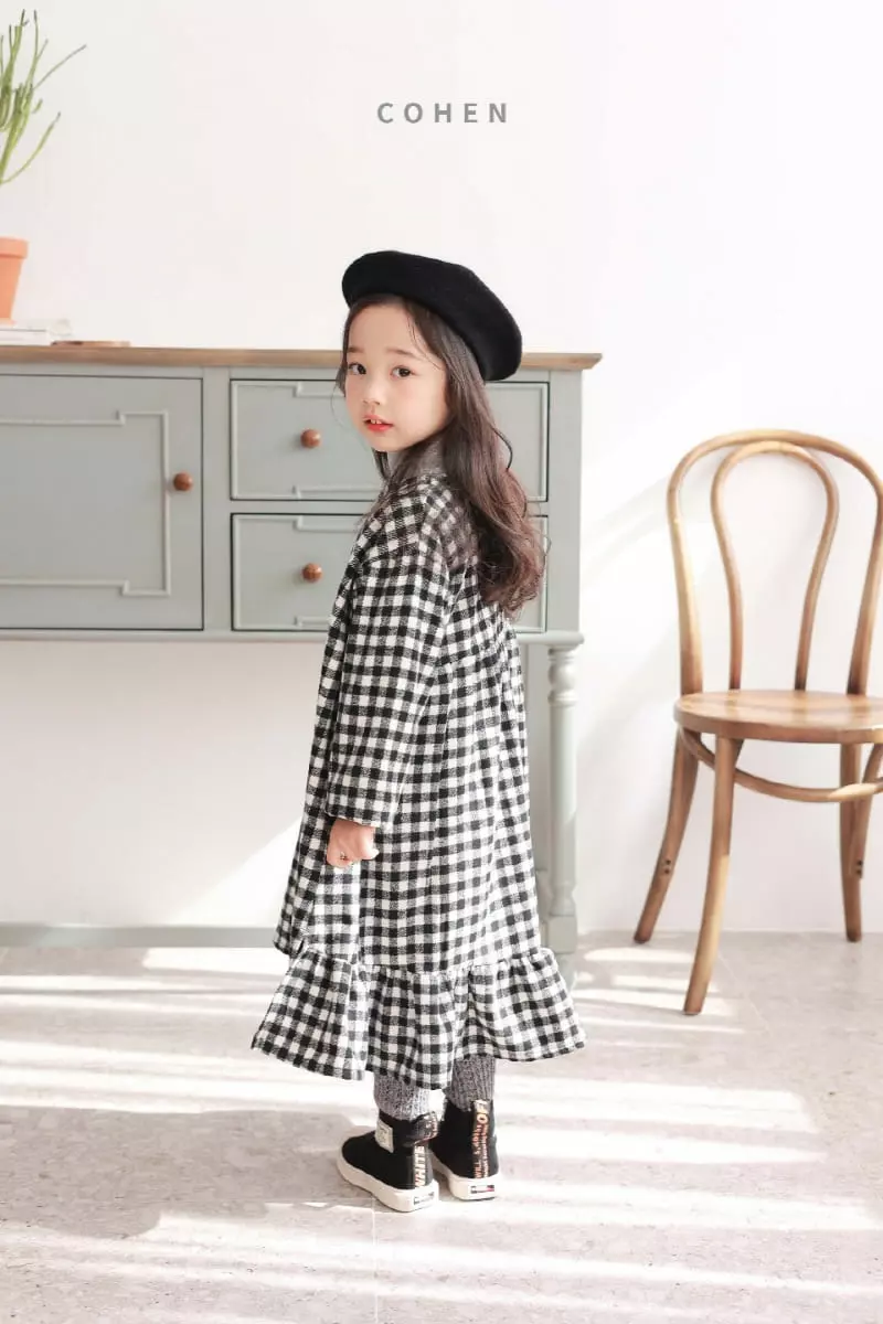 Cohen - Korean Children Fashion - #Kfashion4kids - Unbal Check One-piece - 10
