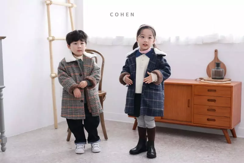 Cohen - Korean Children Fashion - #childofig - Check Coat - 10