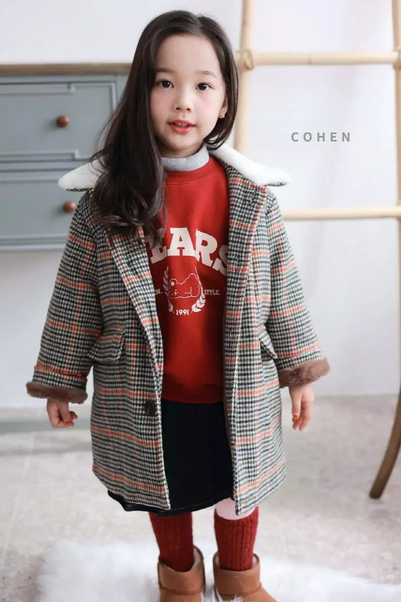 Cohen - Korean Children Fashion - #childofig - Check Coat - 11