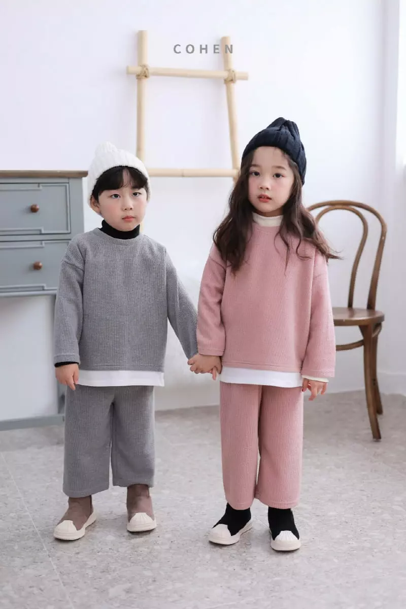 Cohen - Korean Children Fashion - #childofig - Fleece Knit Top Bottom Set - 6