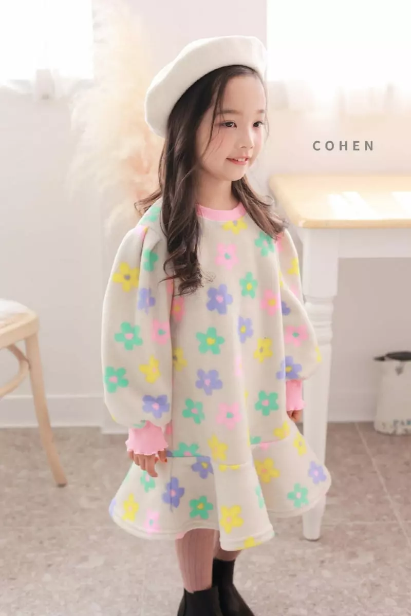 Cohen - Korean Children Fashion - #childofig - Poly Flower One-piece - 3