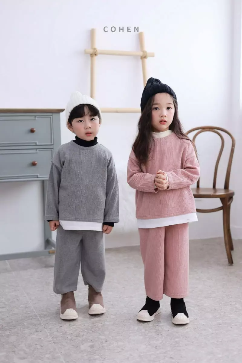 Cohen - Korean Children Fashion - #childrensboutique - Fleece Knit Top Bottom Set - 7