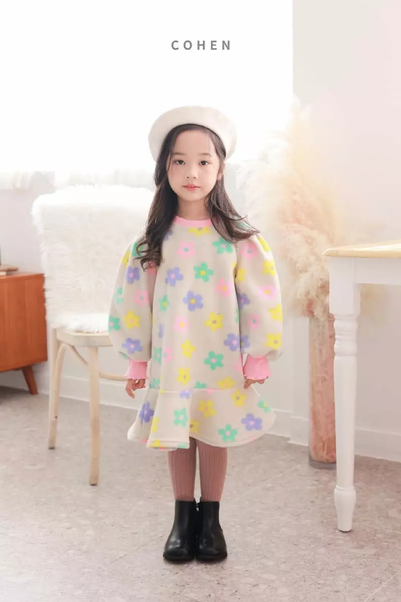 Cohen - Korean Children Fashion - #childofig - Poly Flower One-piece - 4