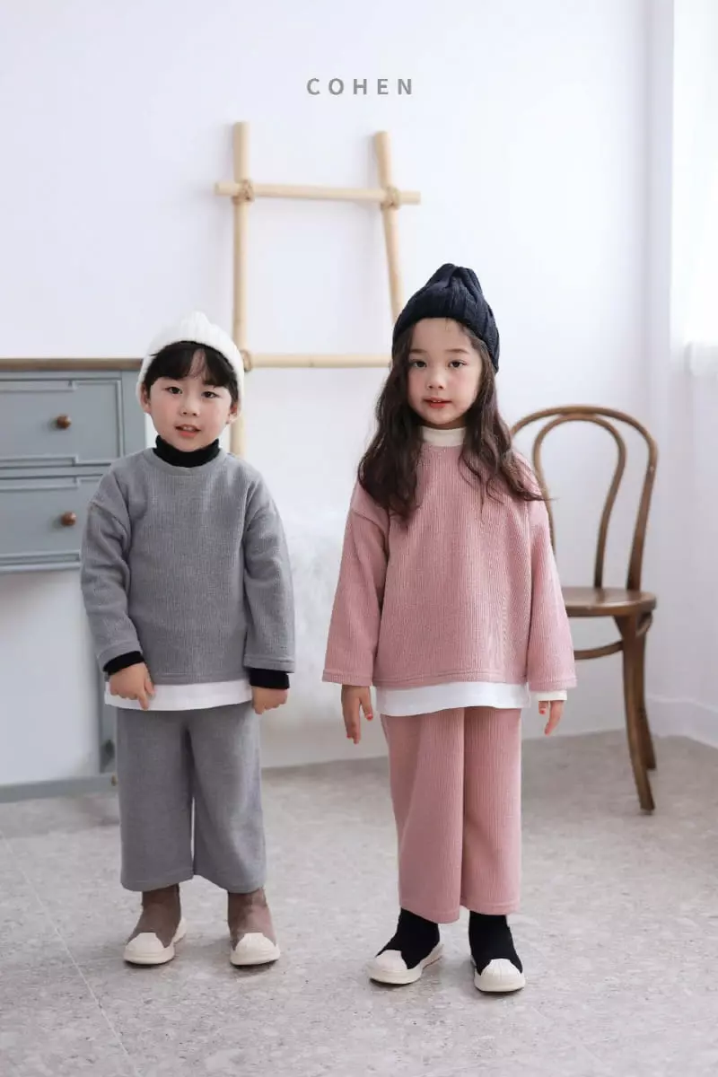 Cohen - Korean Children Fashion - #designkidswear - Fleece Knit Top Bottom Set - 8