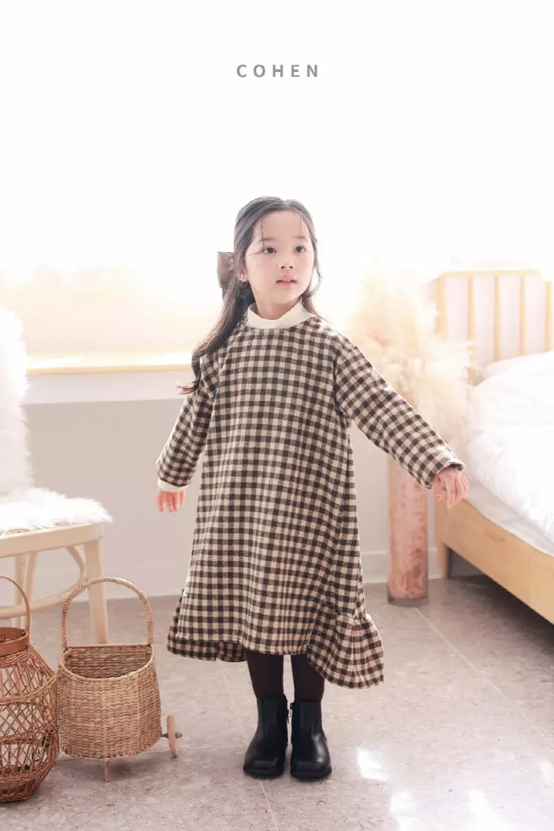 Cohen - Korean Children Fashion - #childrensboutique - Unbal Check One-piece - 4