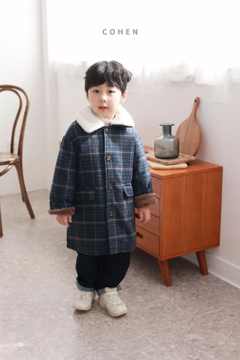 Cohen - Korean Children Fashion - #fashionkids - Check Coat
