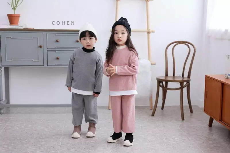 Cohen - Korean Children Fashion - #fashionkids - Fleece Knit Top Bottom Set - 10