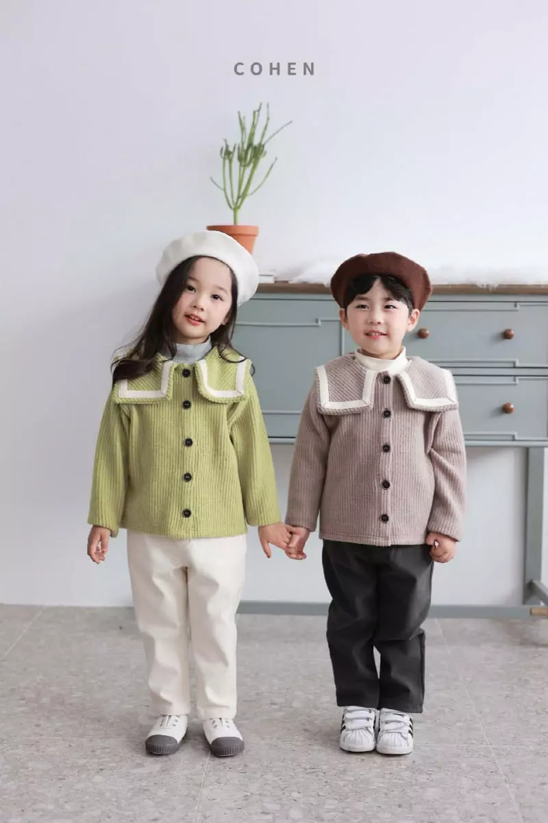 Cohen - Korean Children Fashion - #kidsshorts - Sailor Cardigan