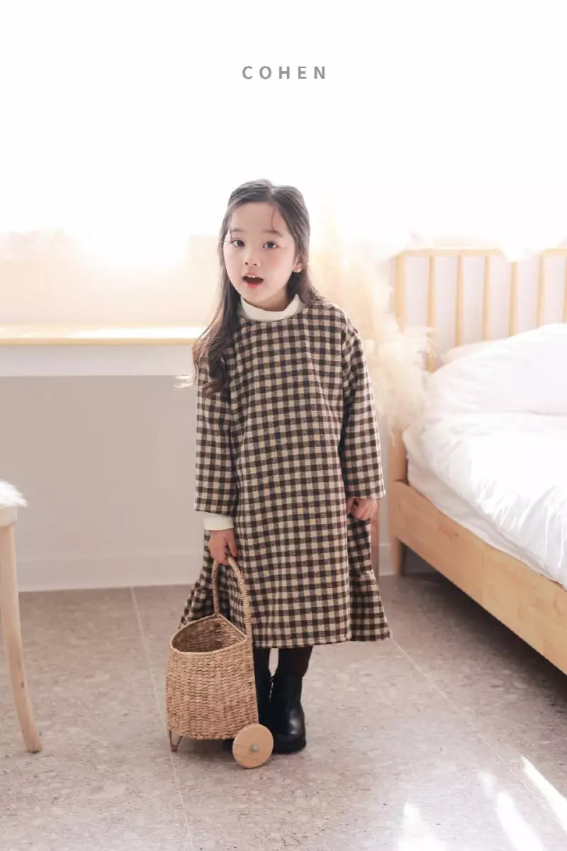 Cohen - Korean Children Fashion - #kidsshorts - Unbal Check One-piece - 7