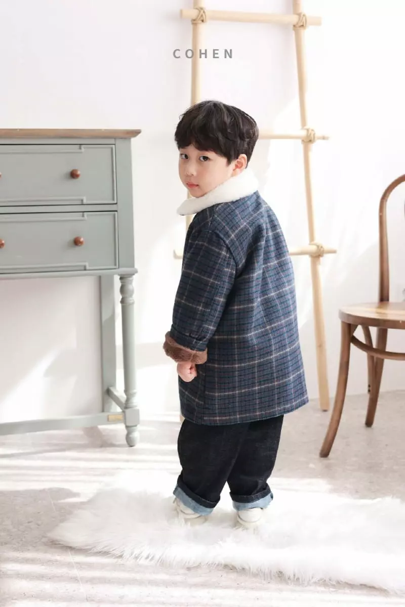 Cohen - Korean Children Fashion - #kidsstore - Check Coat - 3