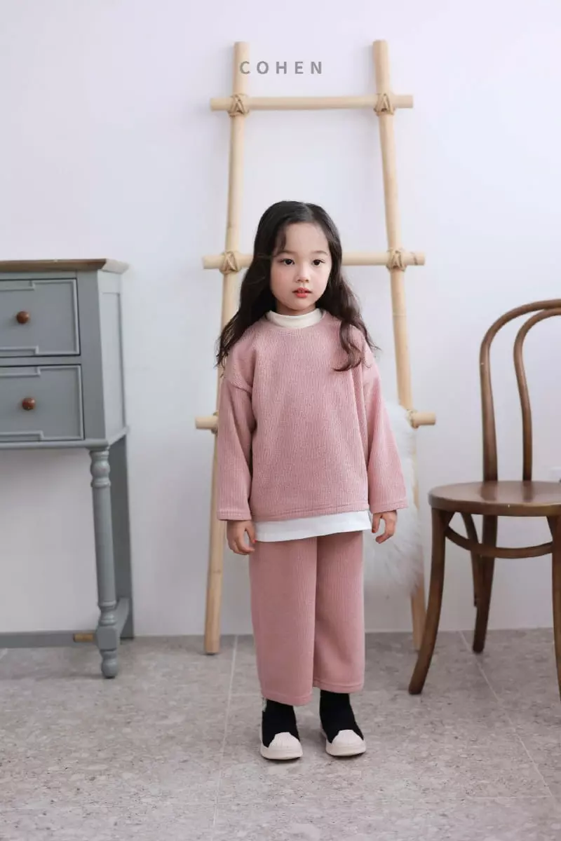 Cohen - Korean Children Fashion - #kidsstore - Fleece Knit Top Bottom Set - 12