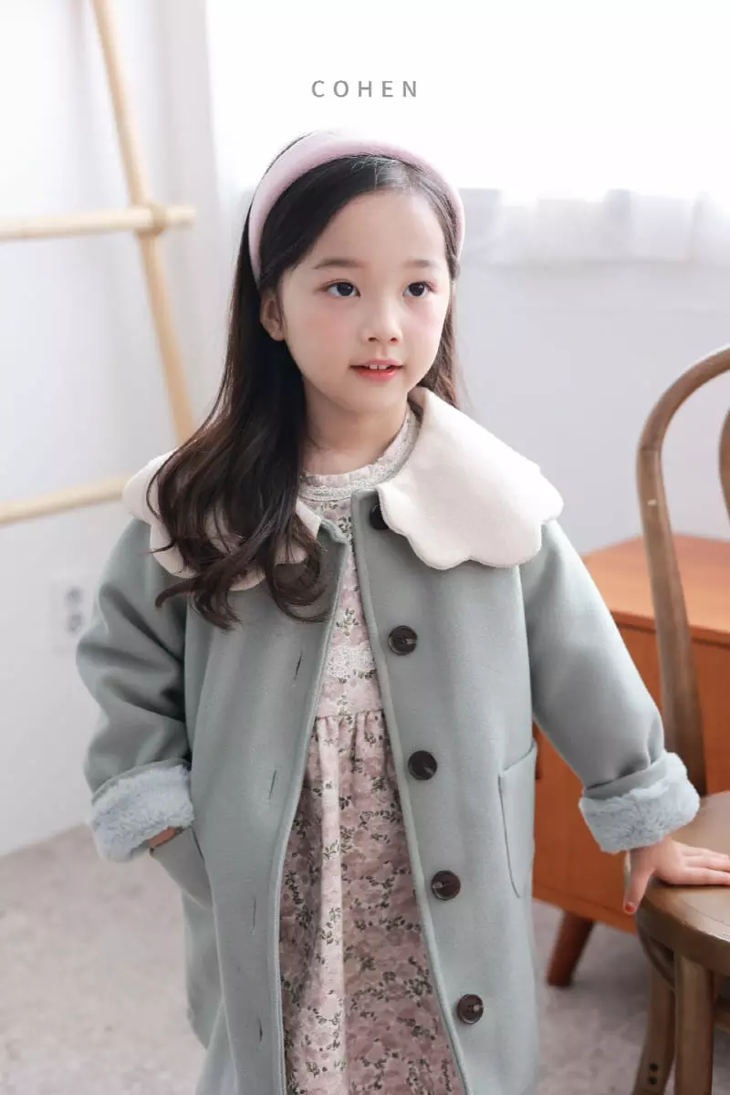 Cohen - Korean Children Fashion - #kidzfashiontrend - Cloud Collar Coat - 5
