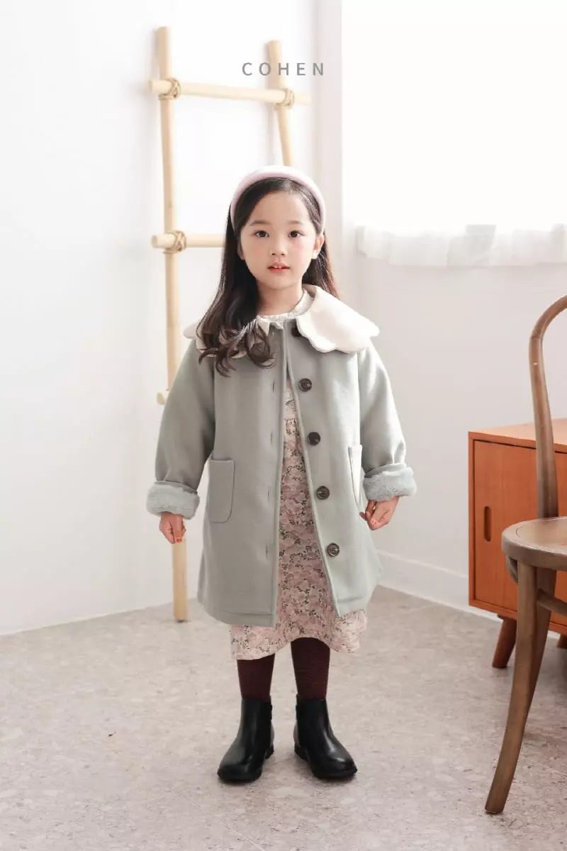 Cohen - Korean Children Fashion - #littlefashionista - Cloud Collar Coat - 7