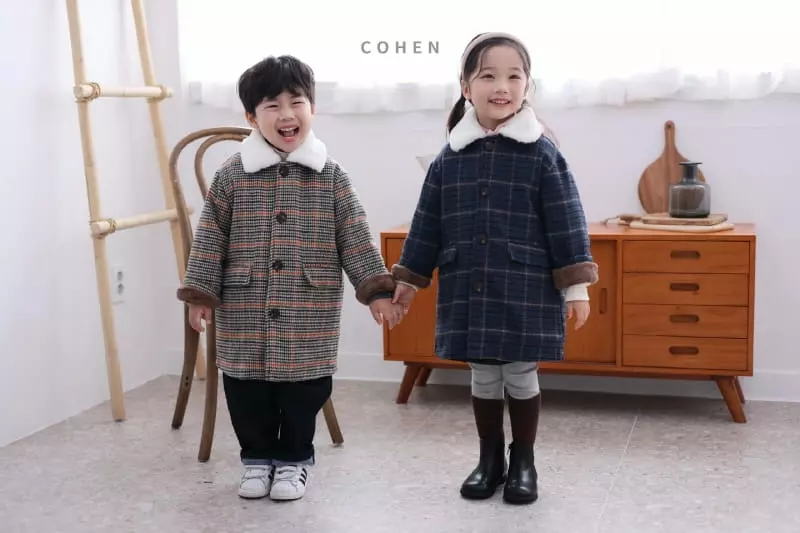 Cohen - Korean Children Fashion - #littlefashionista - Check Coat - 6