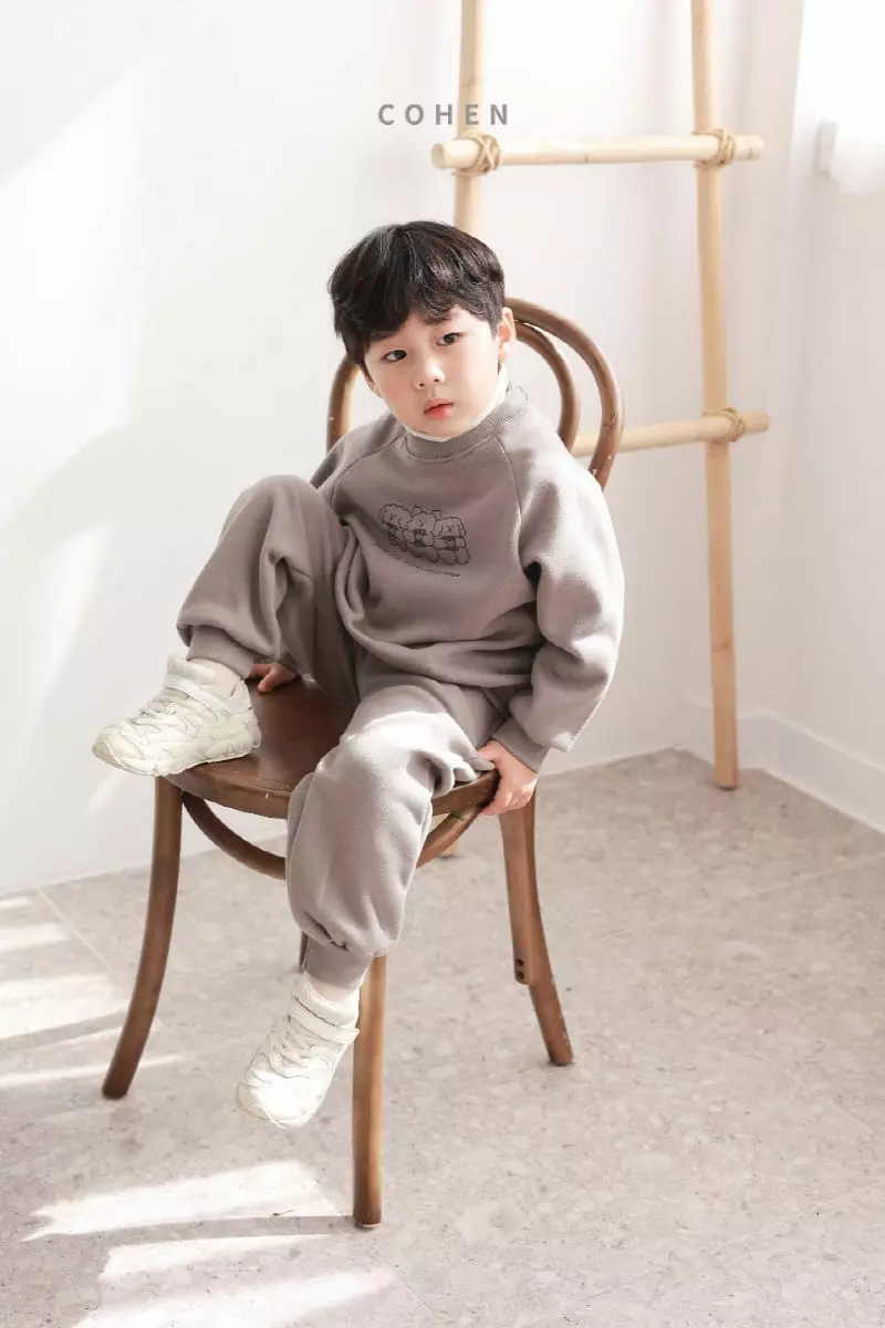 Cohen - Korean Children Fashion - #Kfashion4kids - Three Bears Top Bottom Set - 4