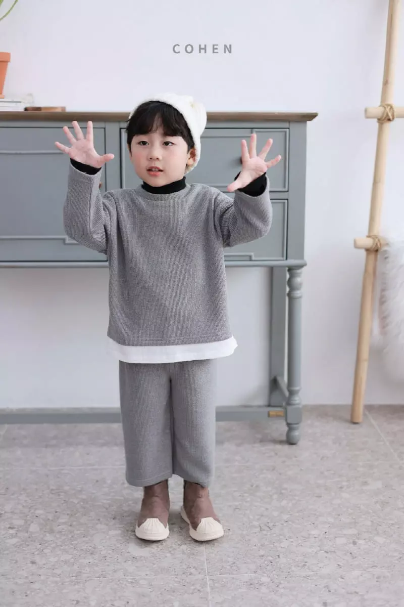 Cohen - Korean Children Fashion - #littlefashionista - Fleece Knit Top Bottom Set