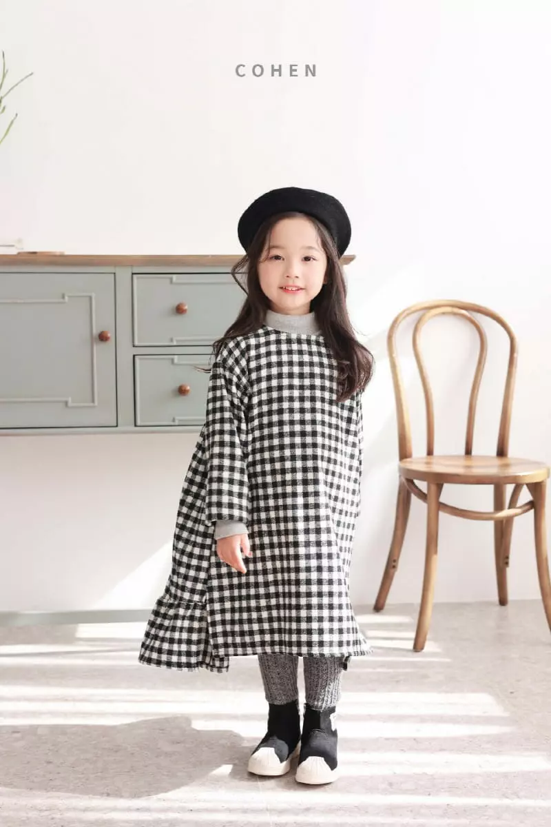 Cohen - Korean Children Fashion - #littlefashionista - Unbal Check One-piece - 11