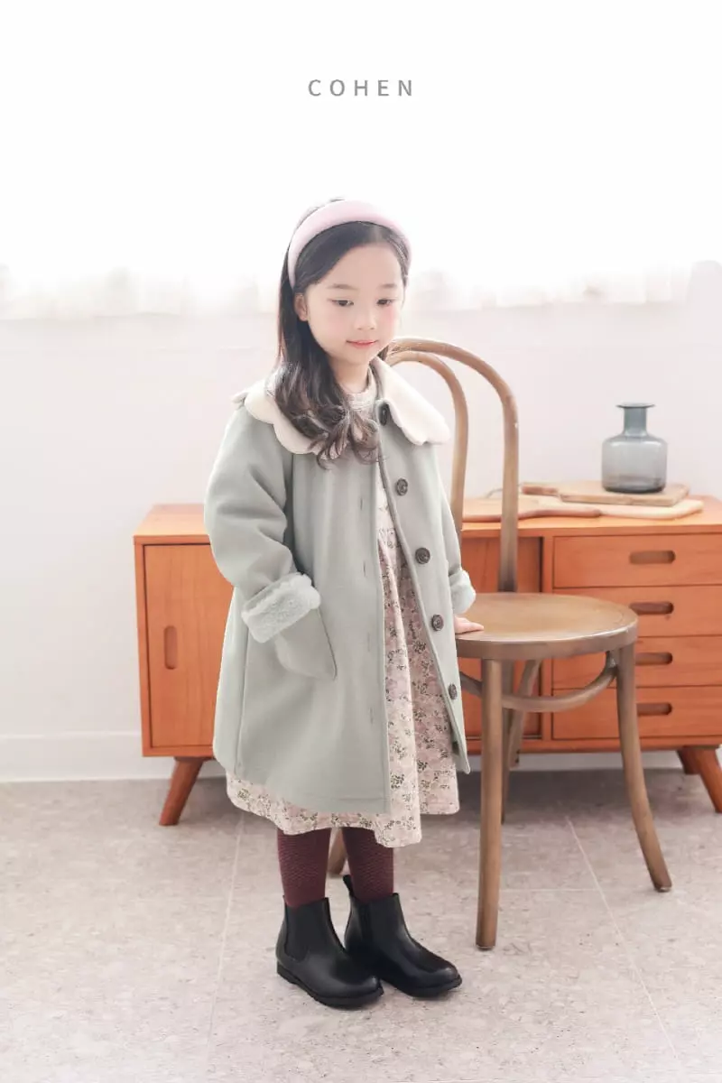 Cohen - Korean Children Fashion - #minifashionista - Cloud Collar Coat - 9