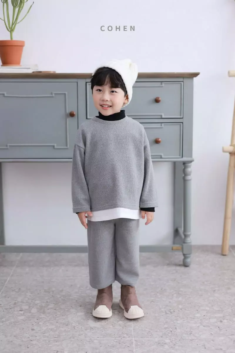 Cohen - Korean Children Fashion - #minifashionista - Fleece Knit Top Bottom Set - 3