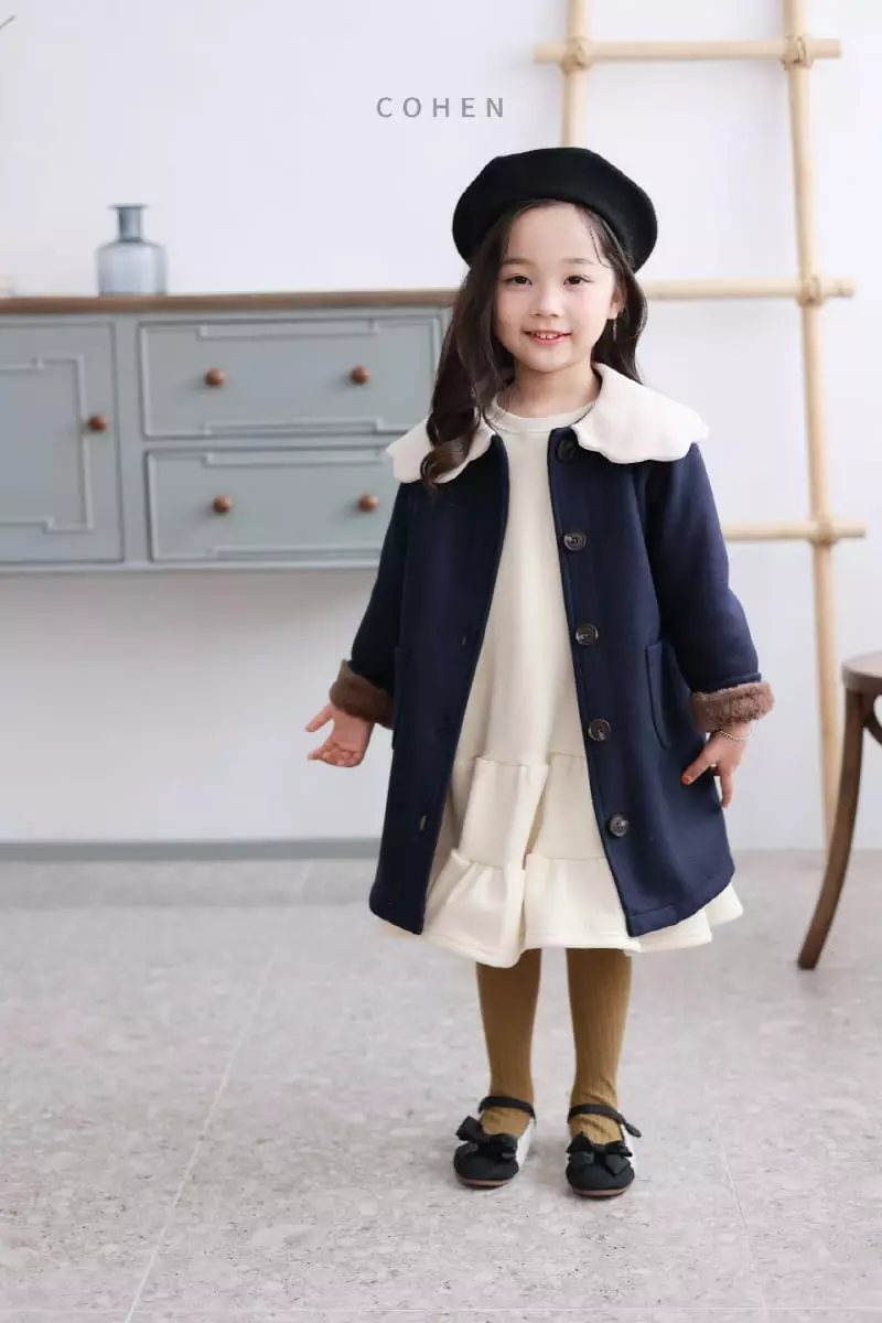 Cohen - Korean Children Fashion - #prettylittlegirls - Cloud Collar Coat - 10