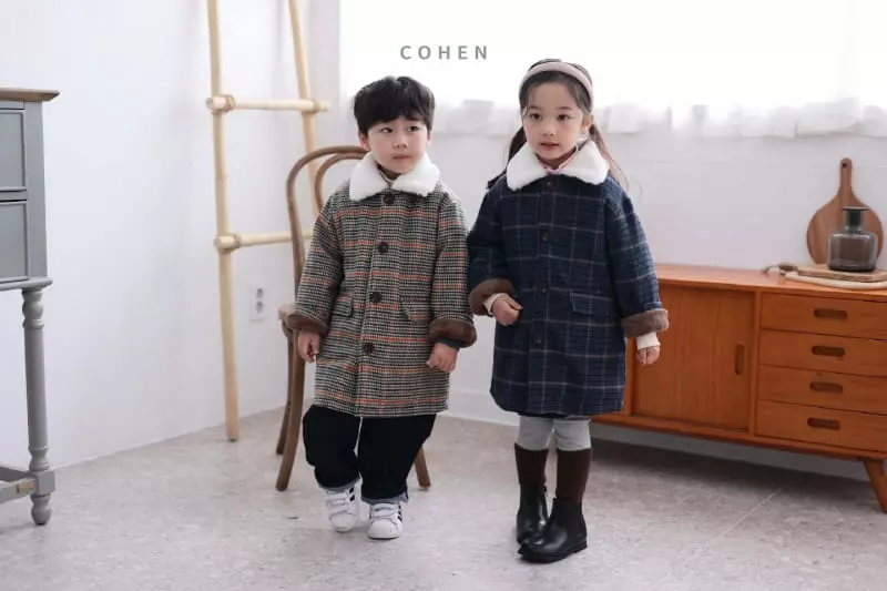 Cohen - Korean Children Fashion - #prettylittlegirls - Check Coat - 9