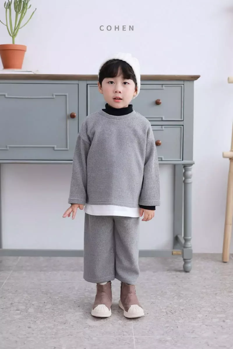Cohen - Korean Children Fashion - #minifashionista - Fleece Knit Top Bottom Set - 4