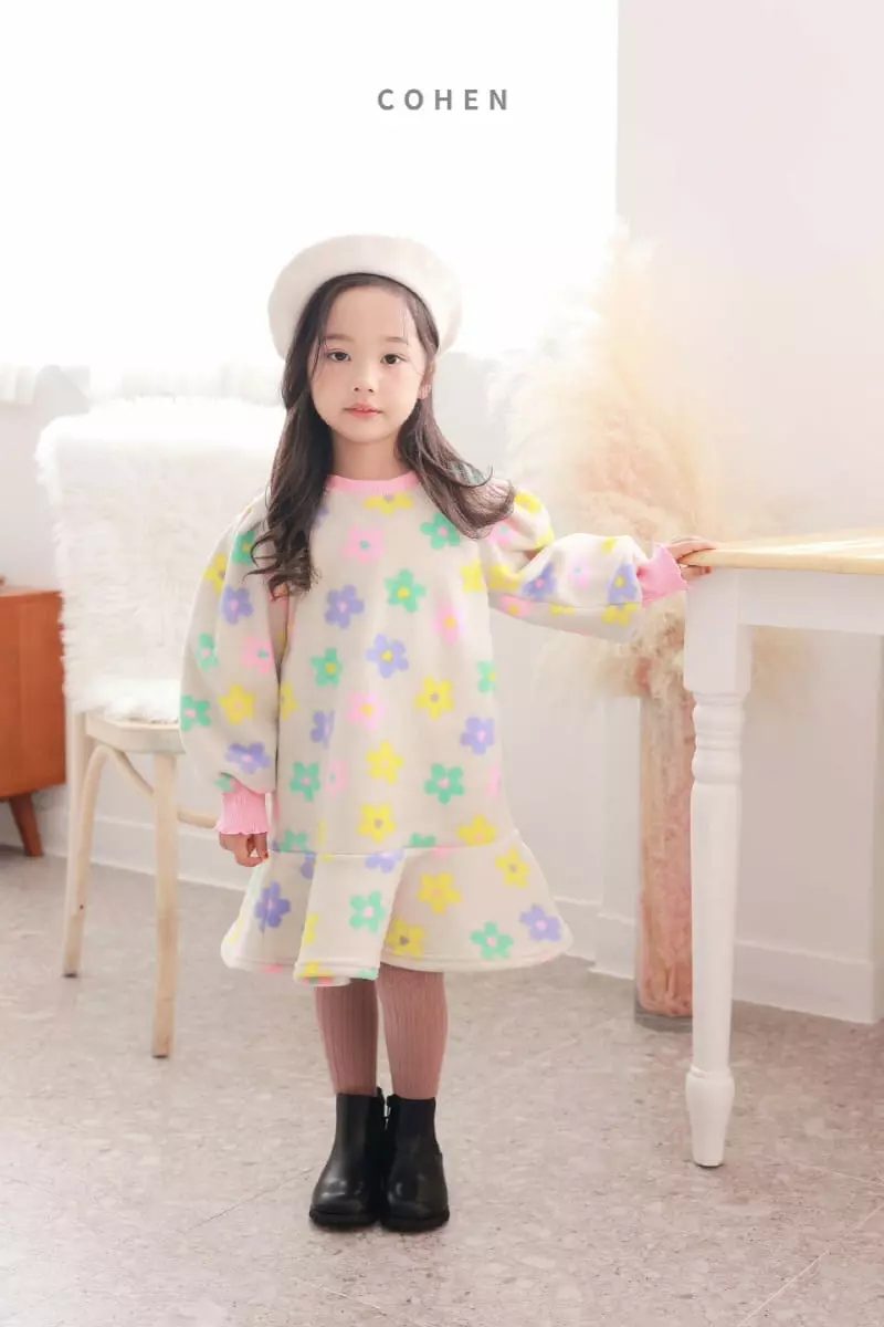 Cohen - Korean Children Fashion - #prettylittlegirls - Poly Flower One-piece