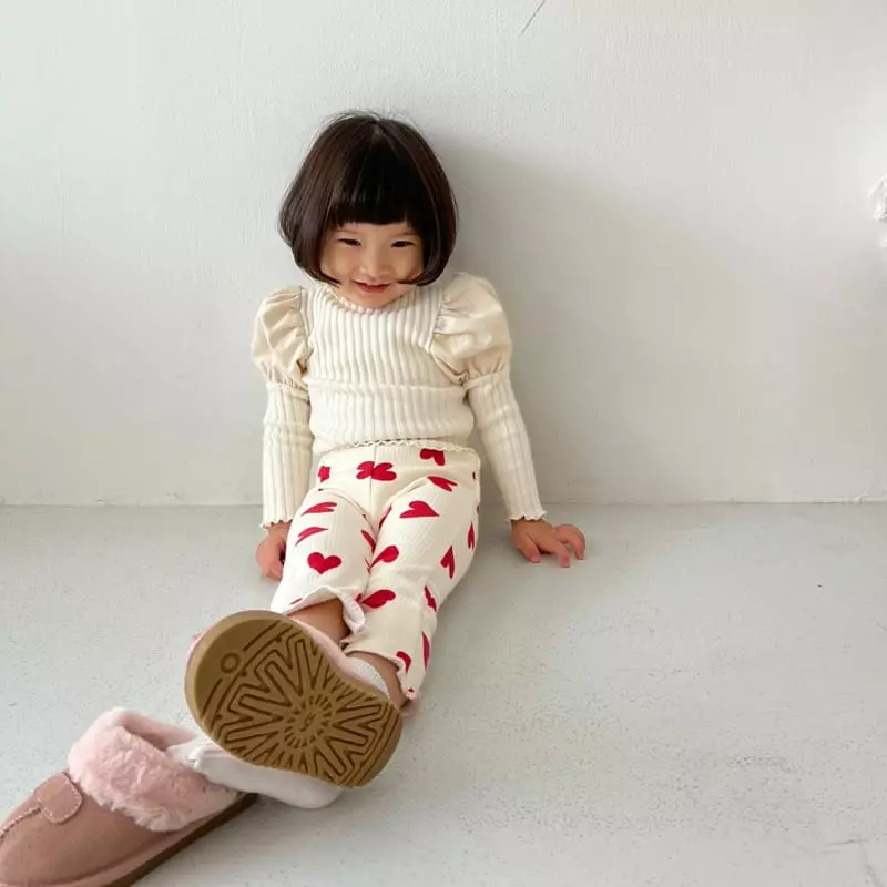 Color - Korean Children Fashion - #childofig - Heart Pants - 5