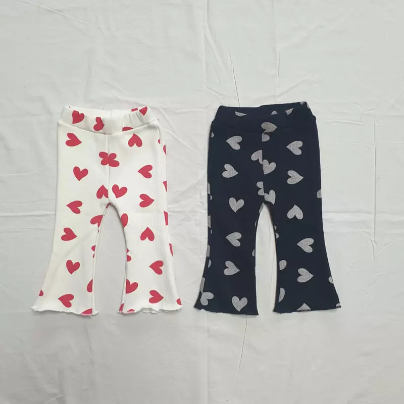 Color - Korean Children Fashion - #kidsshorts - Heart Pants - 10