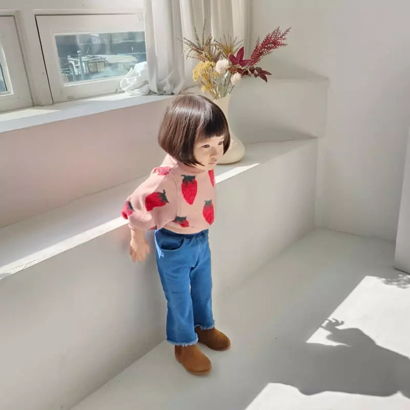 Color - Korean Children Fashion - #kidsshorts - Peach Denim Jeans - 9
